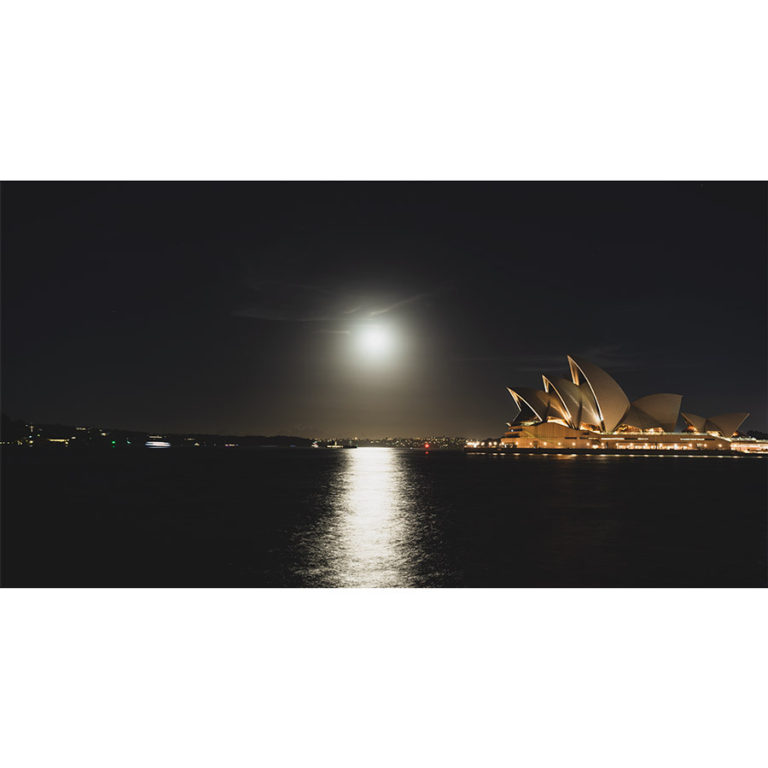 Sydney Harbour, Full Moon. Sydney Landscape Photography Wall Art Print